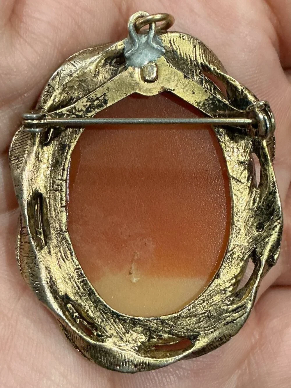 Vintage Glass Pearl Necklace Cameo Brooch Pendant Lot Gold Tone Costume Jewelry